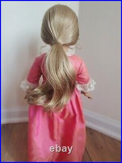 American Girl Doll Elizabeth Cole Original Meet Dress Earrings Necklace Pin Curl