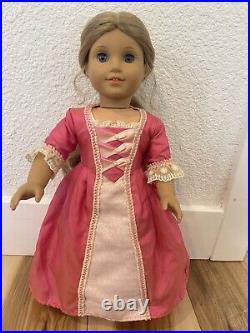 American Girl Doll Elizabeth Retired With Earrings Dress And Underdress