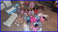 American Girl Doll FIVE Dolls plus clothes, dog, cafe food and accessories