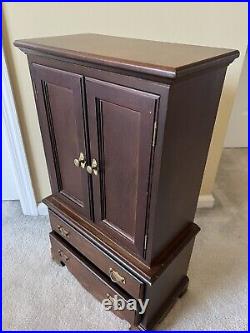 American Girl Doll Felicity's Clothes Press Armoire Wooden Trunk Chest Wardrobe