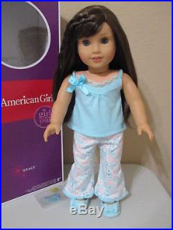 American Girl Doll Grace Thomas 2015 with box, Outfit, Bracelet, Bon Bon, Coat LOT