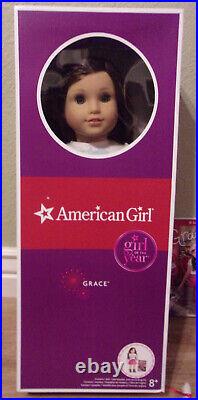 American Girl Doll Grace with box 3 BOOKS DOG BRACELET BERET HAT WELCOME ITEMS