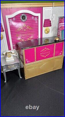American Girl Doll Grand Hotel +Luggage Cart Items And Room Service+Truly Me Set