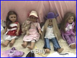American Girl Doll Huge Lot Caroline Julie Sage 4 Dolls, Accessories, Clothes