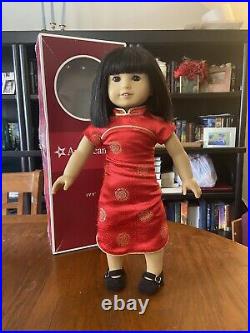 American Girl Doll Ivy 18 Inch Retired Asian American With Box And Two Outfits