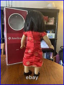 American Girl Doll Ivy 18 Inch Retired Asian American With Box And Two Outfits