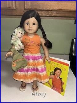 American Girl Doll Jess McConnell Girl of the Year 2006 With Monkey Bag And Book