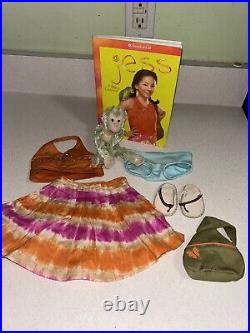 American Girl Doll Jess McConnell Girl of the Year 2006 With Monkey Bag And Book