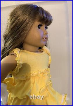 American Girl Doll Just Like You 0760 Auburn Hair Bangs Brown Eyes Yellow Dress