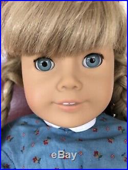 American Girl Doll KIRSTEN White Body Deep Blue Eyes! Pleasant Company In BOX