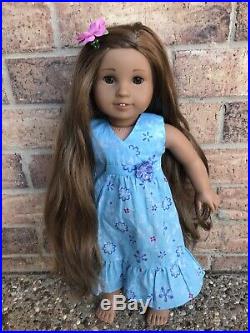American Girl Doll Kanani, Soft Hair, Clean Body, Tight Legs, W Dress & Flower