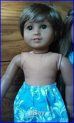 American Girl Doll Kanani and OOAK custom Kanani BOY doll