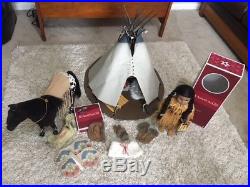 American Girl Doll Kaya with Teepee, Horse, Winter Accessories and other items