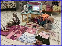 American Girl Doll Kira Bundle Wildlife Rescue Vet Clinic & Wagon With Extras