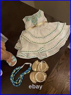 American Girl Doll Leah Clark With Hiking Outfit and Celebration Outfit