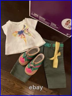 American Girl Doll Leah Clark With Hiking Outfit and Celebration Outfit