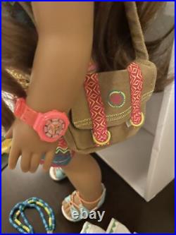 American Girl Doll Leah Clark With Hiking Outfit and Celebration Outfit