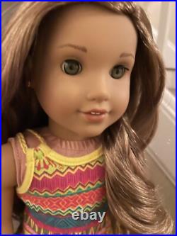 American Girl Doll Leah Clark With Hiking Outfit and Celebration Outfit