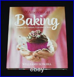 American Girl Doll Lot 2 withBrown Hair Hazel Eyes & Brown Eyes withBaking Book