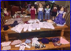 American Girl Doll Lot Lindsey, Kit Kittredge, Felicity, Horse Dress Outfits ++