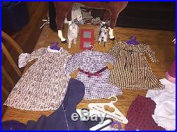 American Girl Doll Lot Lindsey, Kit Kittredge, Felicity, Horse Dress Outfits ++