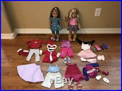 American Girl Doll Lot McKenna 2012 and 1 Truly Me- 10 outfits, 2 movies