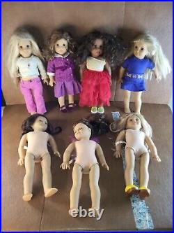 American Girl Doll Lot Of 7 Dolls, USED CONDITION, READ DESCRIPTION