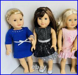 American Girl Doll Lot, Tenney, Caroline. Grace Thomas Lot Of Three Dolls