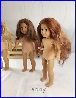 American Girl Doll Lot of 3 TLC Red Blonde And Brunette Dolls Need Some Love DIY