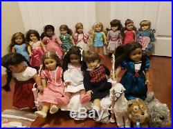 American Girl Doll MEGA Lot Of 14 Dolls, clothes, pets&more, WOW