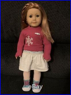 American Girl Doll Mia 2008 Girl Of The Year GOTY Ice Skater & Pajamas Box USED