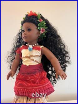 American Girl Doll Moana 2 With Meet Outfit And Box