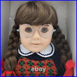 American Girl Doll Molly Brown Hair Gray Eyes Pleasant Company 1990's tan body