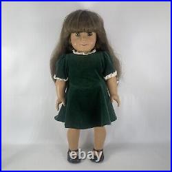 American Girl Doll Molly Pleasant Company with 1989 Dress Green Velvet White