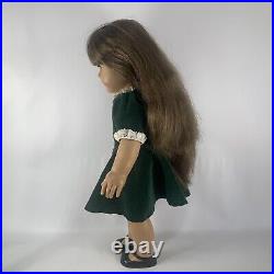 American Girl Doll Molly Pleasant Company with 1989 Dress Green Velvet White