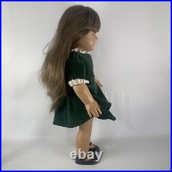 American Girl Doll Molly Pleasant Company with 1989 Dress Green Velvet White