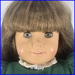 American Girl Doll Molly Pleasant Company with 1989 Dress Green Velvet White