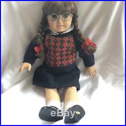 American Girl Doll Molly Vintage Pleasant Company Partial Meet Outfit Glasses