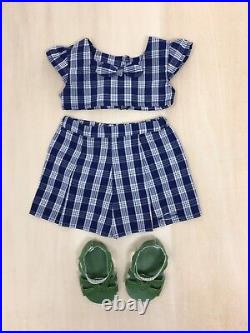 American Girl Doll Nanea Palaka Outfit Plaid Shorts Top and Sandals No Flower