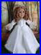 American Girl Doll OOAK Princess Crown Brown Curly Hair White Gown Brown Eyes