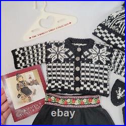 American Girl Doll PC Kirsten Winter Knit Woolens Complete Set + Skirt & Ribbons