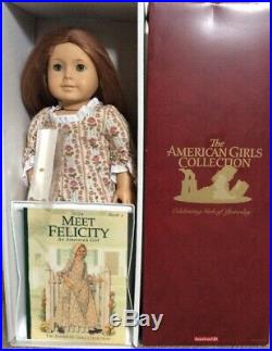 American Girl Doll Pleasant Co. Felicity Meet Outfit Book Hair Ribbon & Box