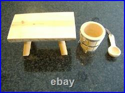 American Girl Doll Pleasant Company Kristen's School Story Bench, Pail and Ladle