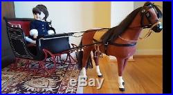 American Girl Doll Retired Victorian Christmas Sleigh and Horse