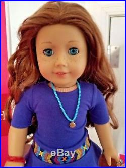 American Girl Doll SAIGE w Outfits, Books, Accessories, Excellent Condition, Box