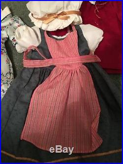 American Girl Doll Set/Lot Felicity & Elizabeth, incl. Cloak, Town Fair, & more