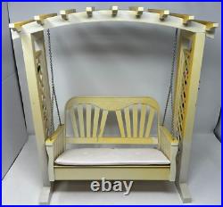 American Girl Doll Sized (discontinued 2009) Trellis Swing With Vines Flowers