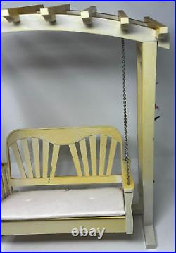 American Girl Doll Sized (discontinued 2009) Trellis Swing With Vines Flowers