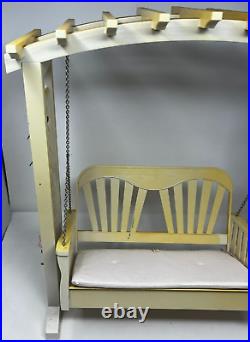 American Girl Doll Sized (discontinued 2009) Trellis Swing With Vines Flowers