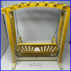 American Girl Doll Sized (discontinued 2009) Trellis Swing With Vines Flowers